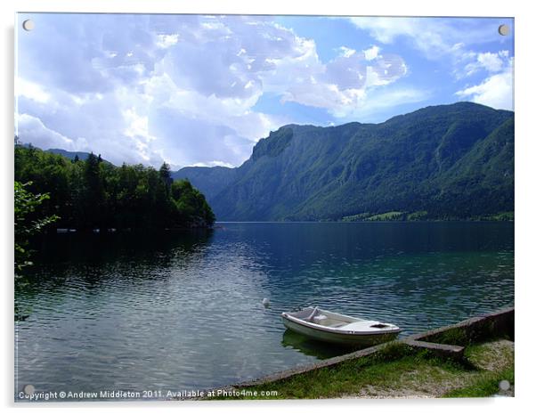 Lake Bohinj (Slovenija) Acrylic by Andrew Middleton