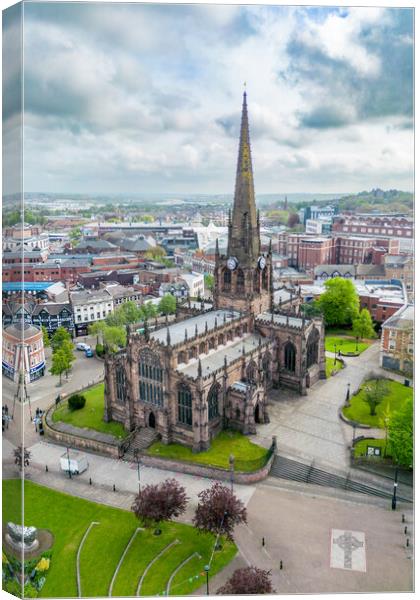 Rotherham Minster  Canvas Print by Apollo Aerial Photography