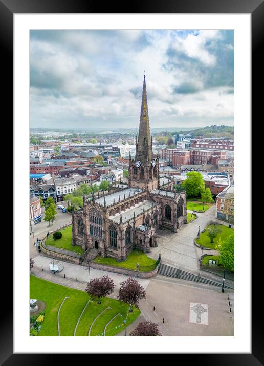 Rotherham Minster  Framed Mounted Print by Apollo Aerial Photography