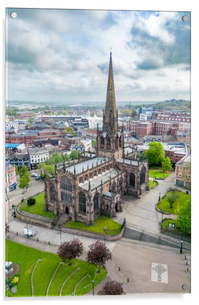 Rotherham Minster  Acrylic by Apollo Aerial Photography