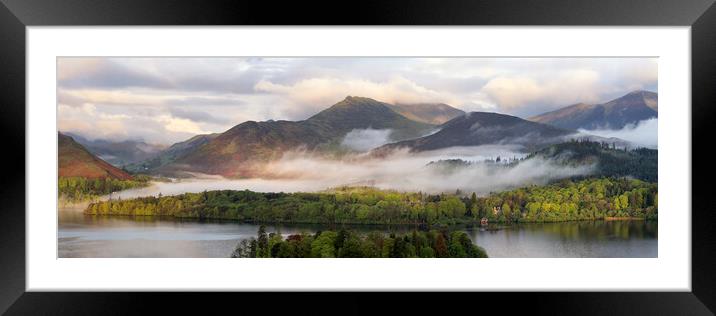 Misty Mountain Sunrise Framed Mounted Print by David Semmens