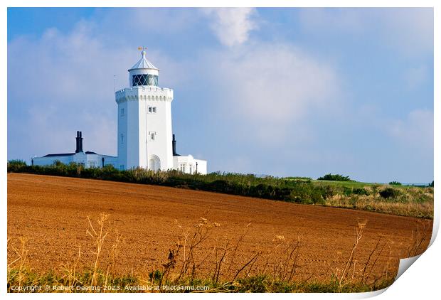 South Foreland Lighthouse Dover Print by Robert Deering