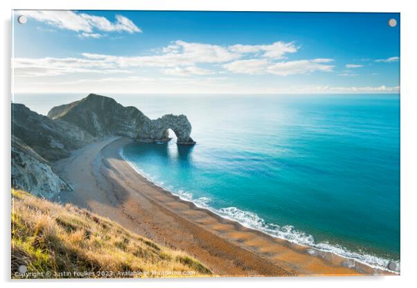Durdle Door, Dorset Acrylic by Justin Foulkes