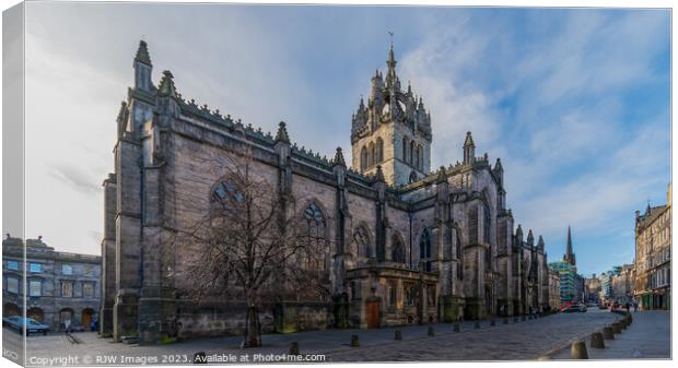 Edinburgh St Giles Cathedral Canvas Print by RJW Images