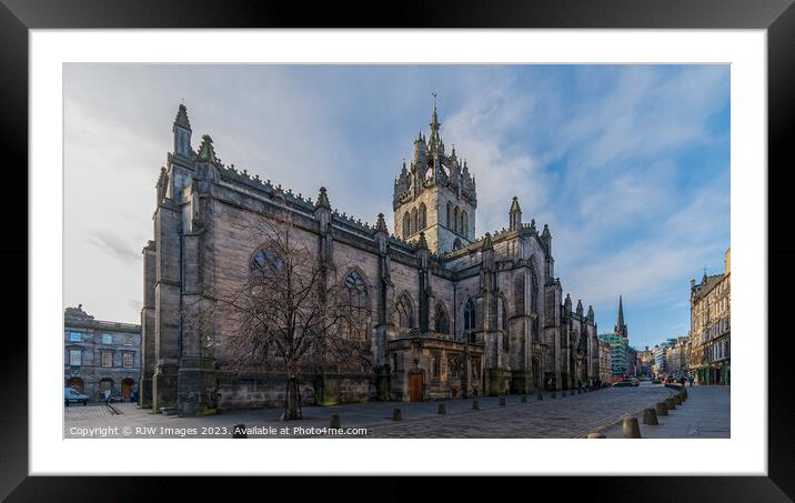 Edinburgh St Giles Cathedral Framed Mounted Print by RJW Images