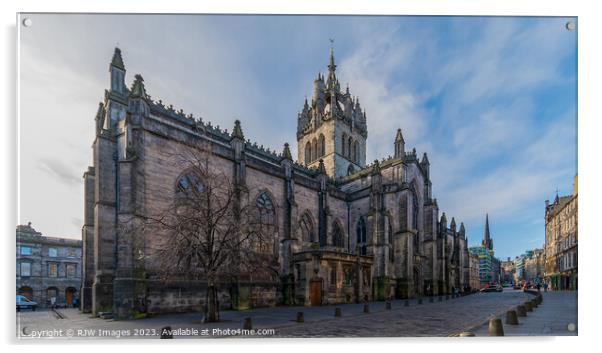 Edinburgh St Giles Cathedral Acrylic by RJW Images