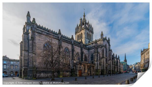 Edinburgh St Giles Cathedral Print by RJW Images