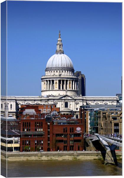 St Paul's Cathedral London England UK Canvas Print by Andy Evans Photos