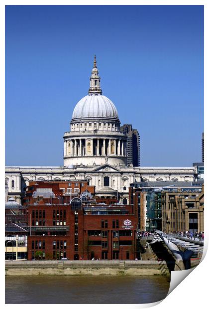St Paul's Cathedral London England UK Print by Andy Evans Photos