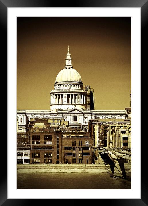 St Pauls Cathedral London England UK Framed Mounted Print by Andy Evans Photos
