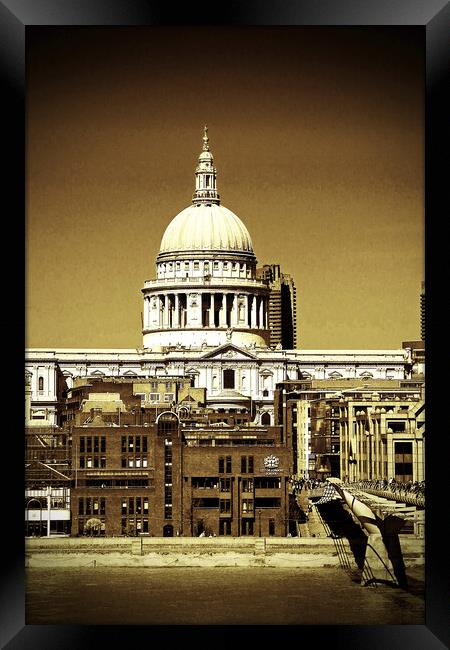 St Pauls Cathedral London England UK Framed Print by Andy Evans Photos