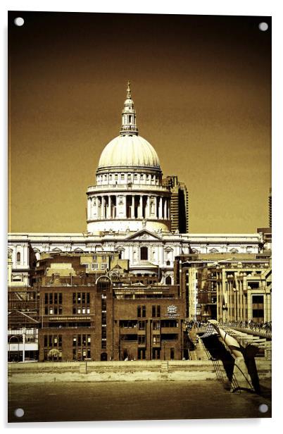 St Pauls Cathedral London England UK Acrylic by Andy Evans Photos