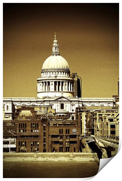 St Pauls Cathedral London England UK Print by Andy Evans Photos