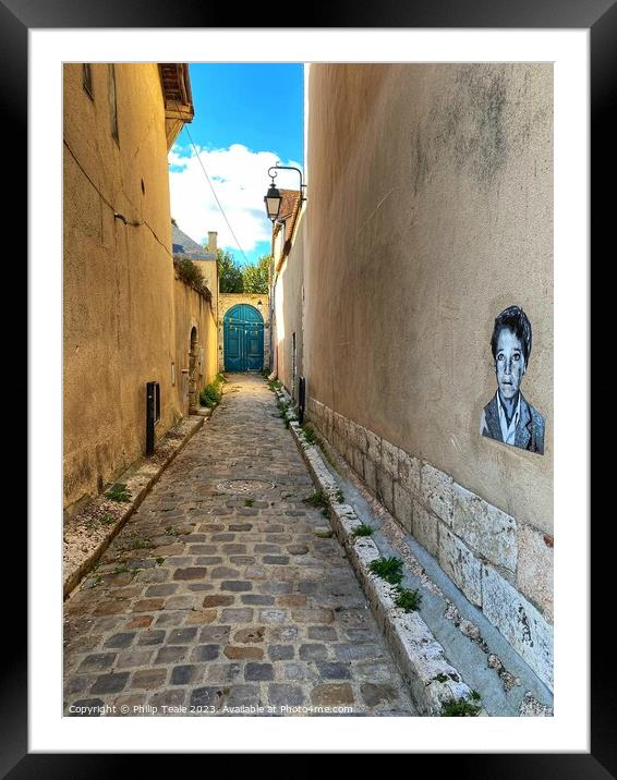 Chartres Alley Framed Mounted Print by Philip Teale