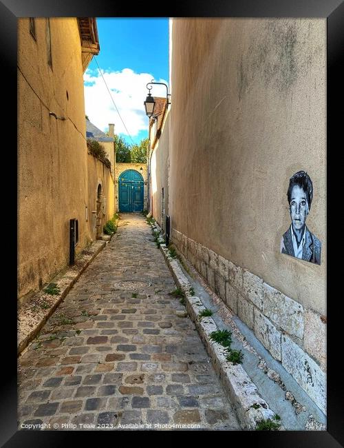 Chartres Alley Framed Print by Philip Teale