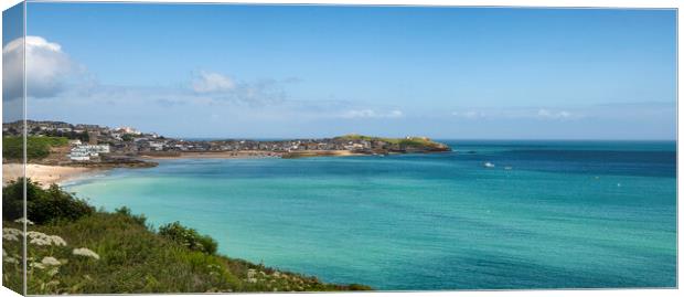 Majestic Cornwall Seascape St. Ives cornwall, Canvas Print by kathy white