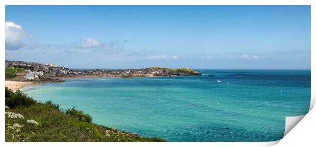 Majestic Cornwall Seascape St. Ives cornwall, Print by kathy white