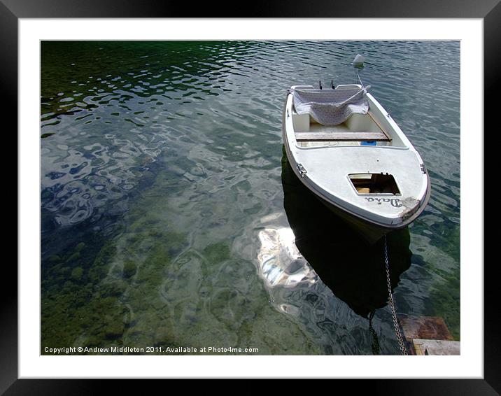 Boat on Bohinj Framed Mounted Print by Andrew Middleton