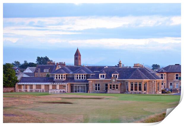 Prestwick GC clubhouse Print by Allan Durward Photography