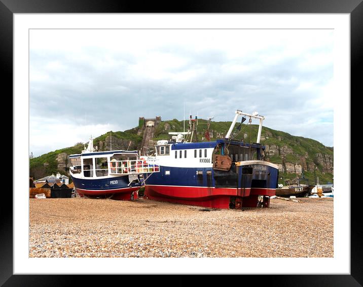The Hastings Fishing Industry. Framed Mounted Print by Mark Ward
