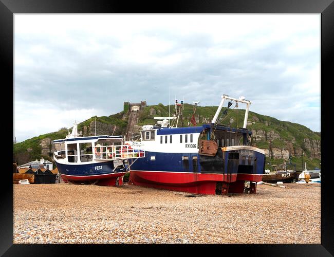 The Hastings Fishing Industry. Framed Print by Mark Ward