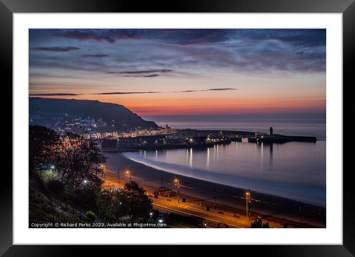 South Bay Daybreak -Scarborough Framed Mounted Print by Richard Perks