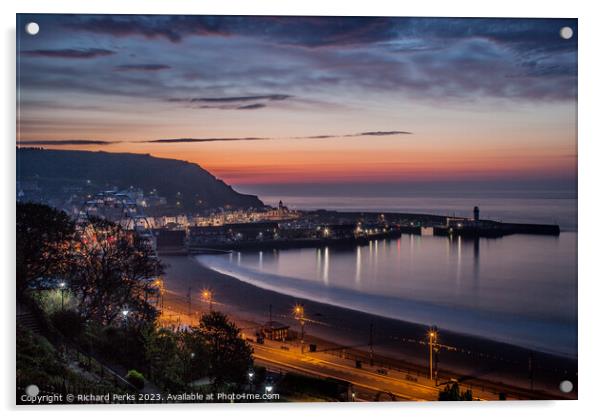 South Bay Daybreak -Scarborough Acrylic by Richard Perks