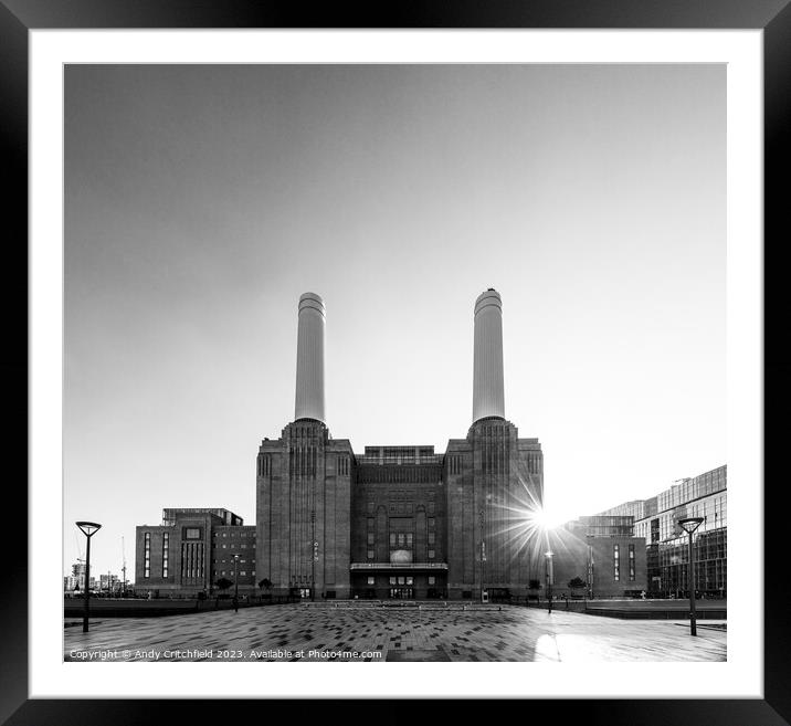 Battersea Power Station Framed Mounted Print by Andy Critchfield
