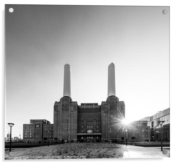 Battersea Power Station Acrylic by Andy Critchfield