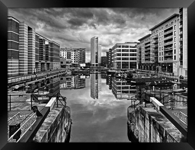 Leeds Dock Framed Print by Darren Galpin