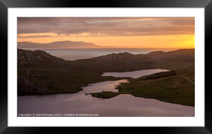 Evening at Loch Diabaigas Airde Framed Mounted Print by Darrell Evans
