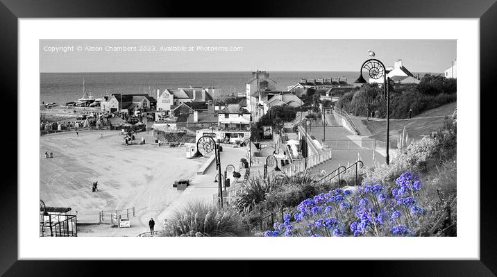 Lyme Regis Coast Framed Mounted Print by Alison Chambers
