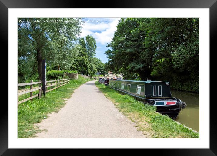 Serenity on the Kennet and Avon Canal Framed Mounted Print by Derek Daniel