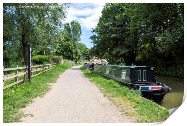 Serenity on the Kennet and Avon Canal Print by Derek Daniel