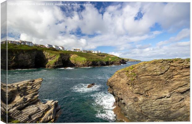 Majestic Headland Overlooking the Cornish Coast Canvas Print by Derek Daniel