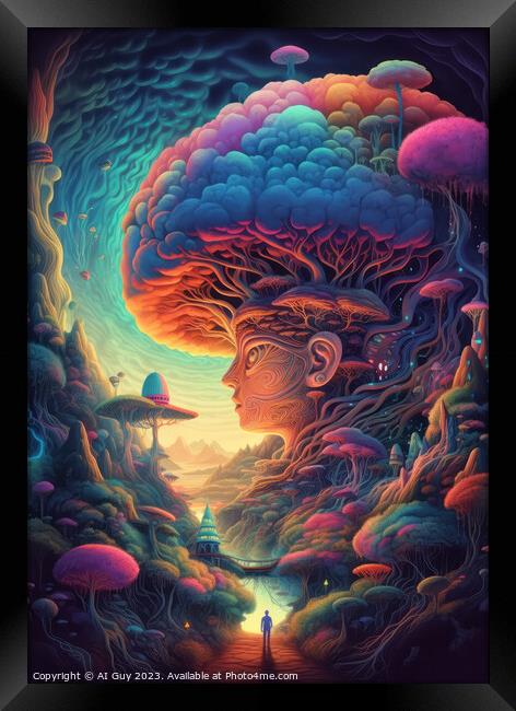 Psychedelic Digital Painting Framed Print by Craig Doogan Digital Art