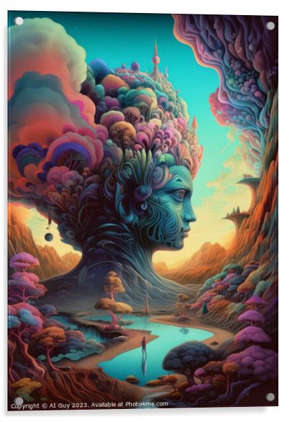 Psychedelic Digital Painting Acrylic by Craig Doogan Digital Art