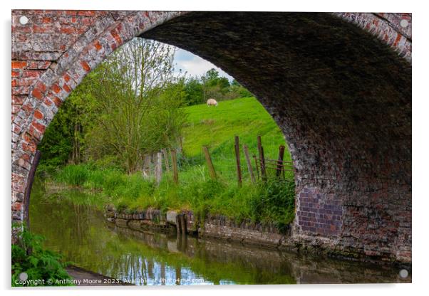 Bridge No.1 Grand Union Canal. Acrylic by Anthony Moore