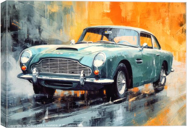 Aston Martin DB5 Digital Painting Canvas Print by Craig Doogan Digital Art