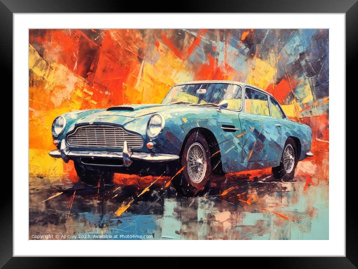 Aston Martin DB5 Digital Painting Framed Mounted Print by Craig Doogan Digital Art