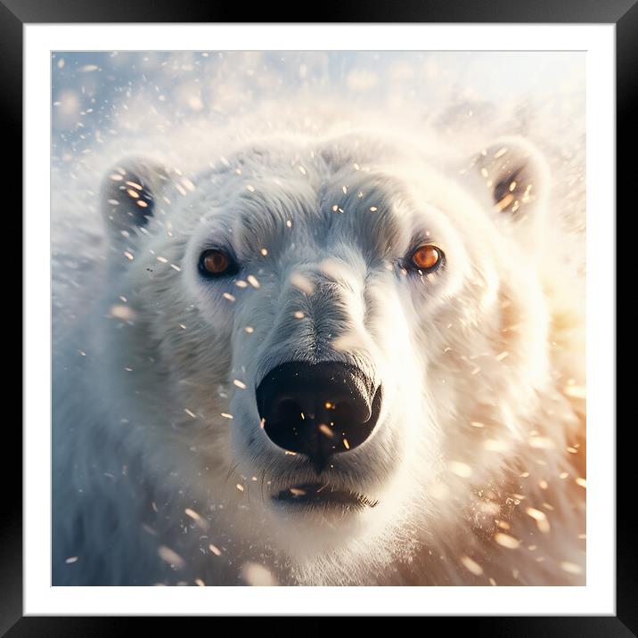 Polar Bear Framed Mounted Print by Picture Wizard