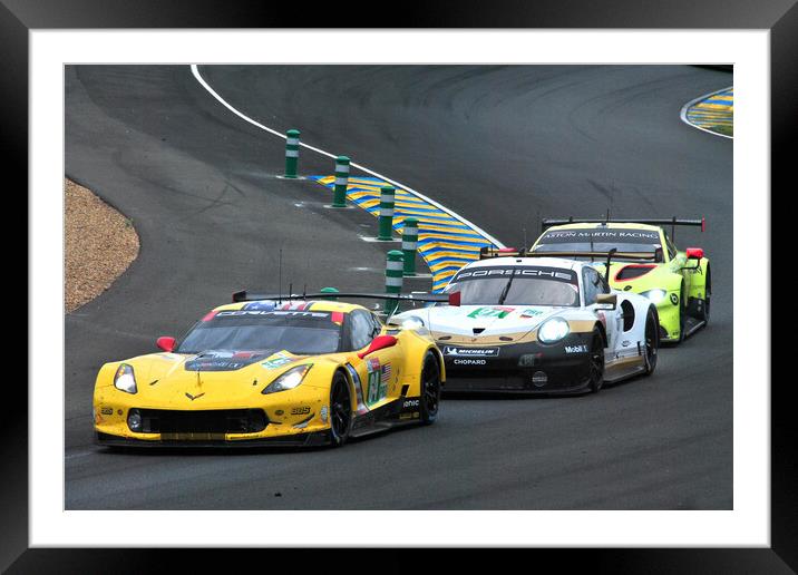 Thundering Corvette Roars to Victory Framed Mounted Print by Andy Evans Photos