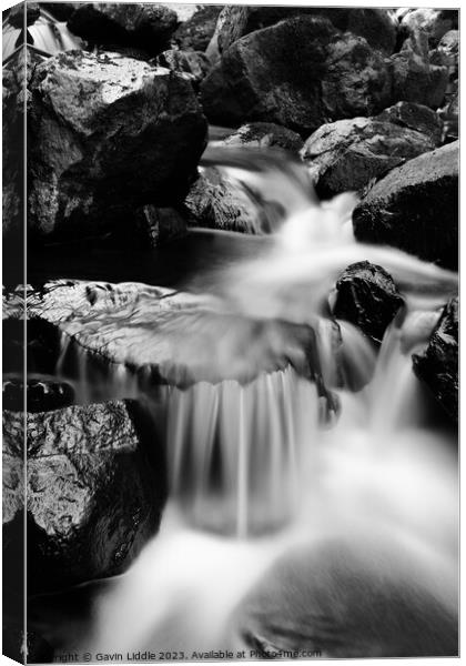 Waterfall, Aros Park Canvas Print by Gavin Liddle