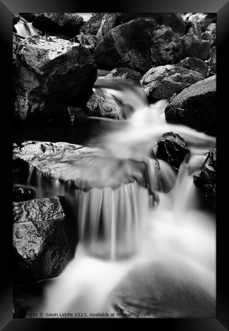 Waterfall, Aros Park Framed Print by Gavin Liddle