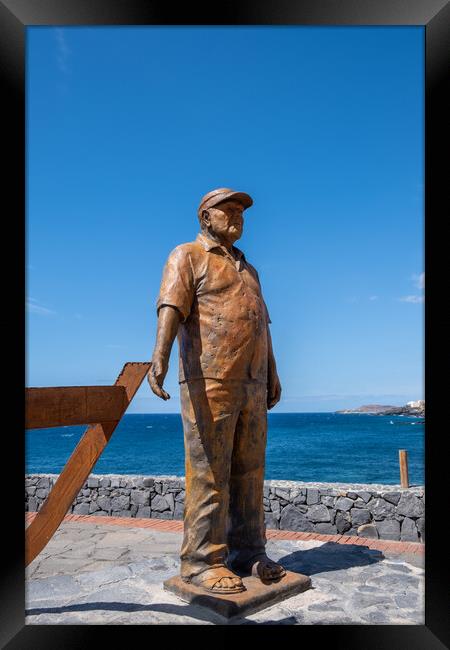 Fishing Memorial Los Abrigos Tenerife Framed Print by Steve Smith
