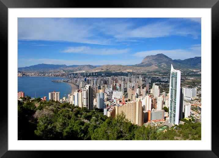 Majestic Benidorm Skyline Framed Mounted Print by Andy Evans Photos