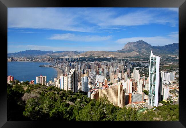 Majestic Benidorm Skyline Framed Print by Andy Evans Photos