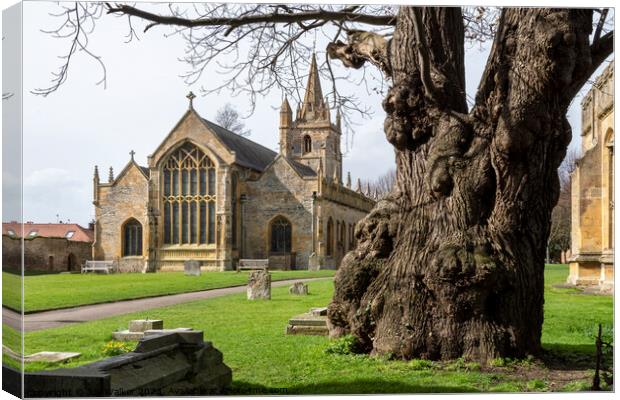 St Lawrence church in Evesham, Worcestershire Canvas Print by Joy Walker