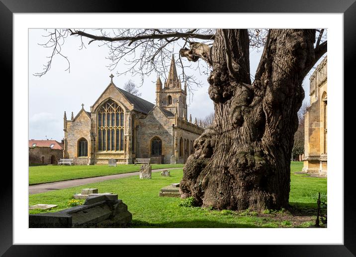 St Lawrence church in Evesham, Worcestershire Framed Mounted Print by Joy Walker