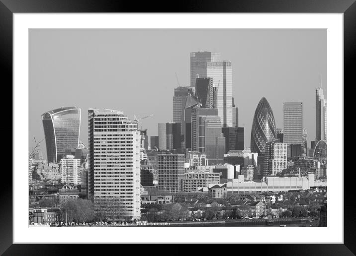 Majestic London Skyline Framed Mounted Print by Paul Chambers